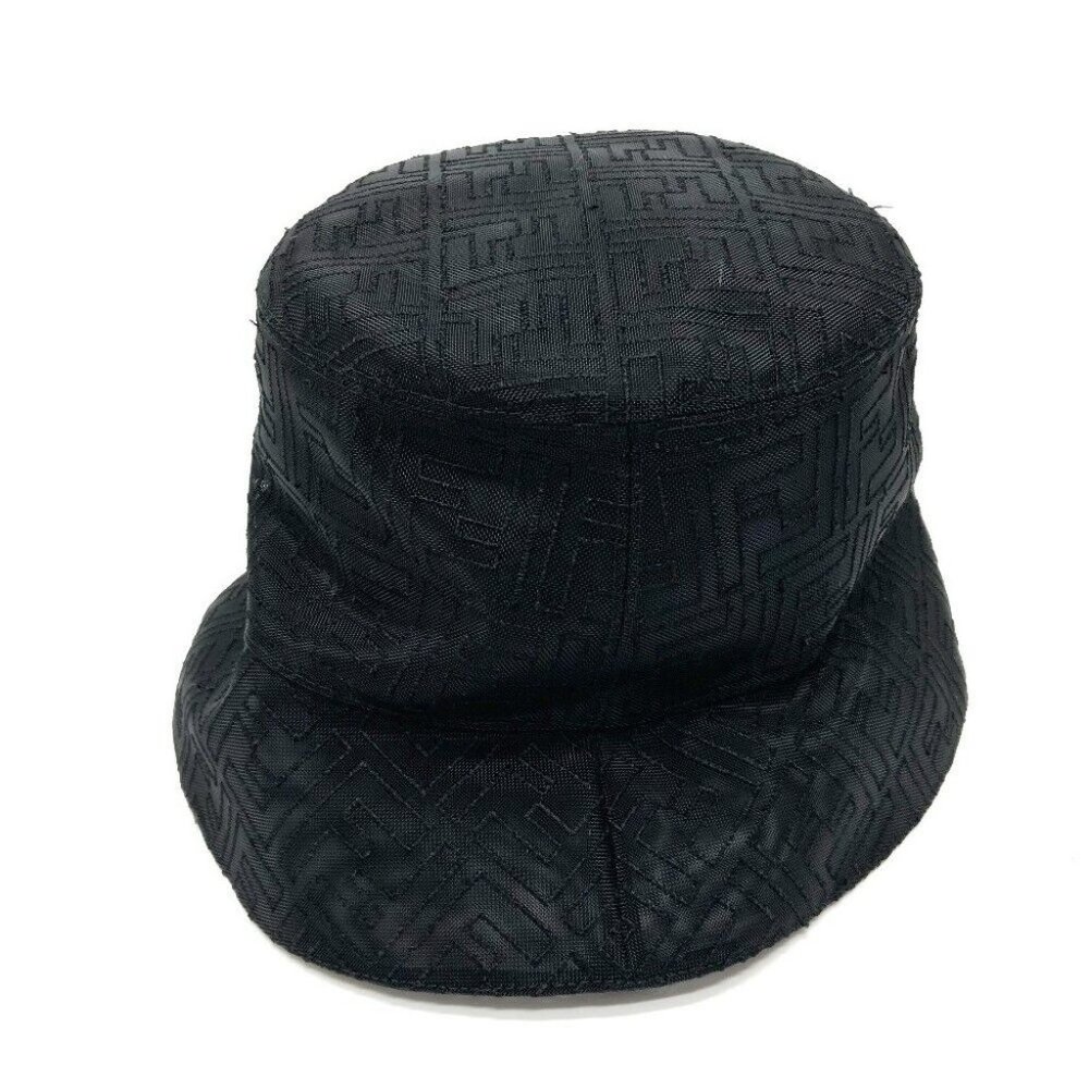 Fendi Ff Zucca Pattern Mesh Bucket Hat Nylon Black - image 2